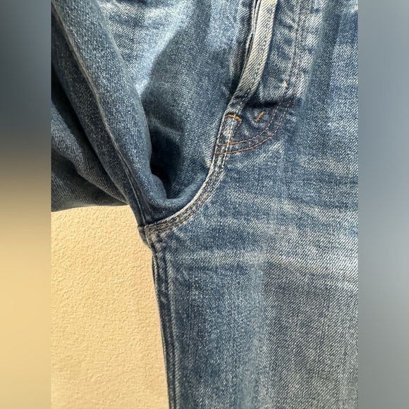 MOTHER Superior The Tomcat Distressed Crop Blue Jeans Playing with Scissors 25 - Picture 6 of 16